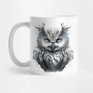 Owl Portrait Animal Painting Wildlife Outdoors Adventure Mug